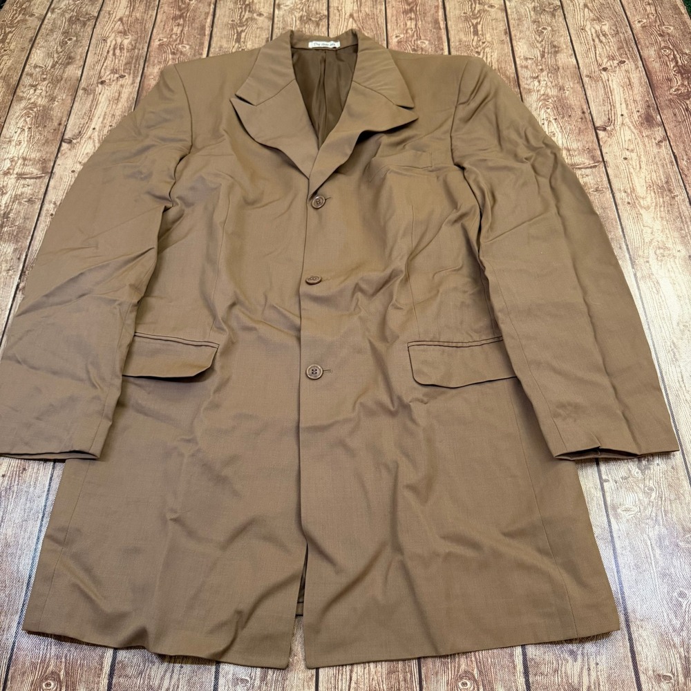 Va Bene Virgin Wool Blazer Mens Large Brown 3 Button Sport Coat Professional
